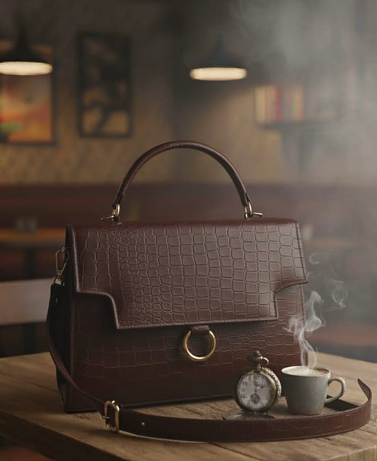 Crocodile Texture Handbag